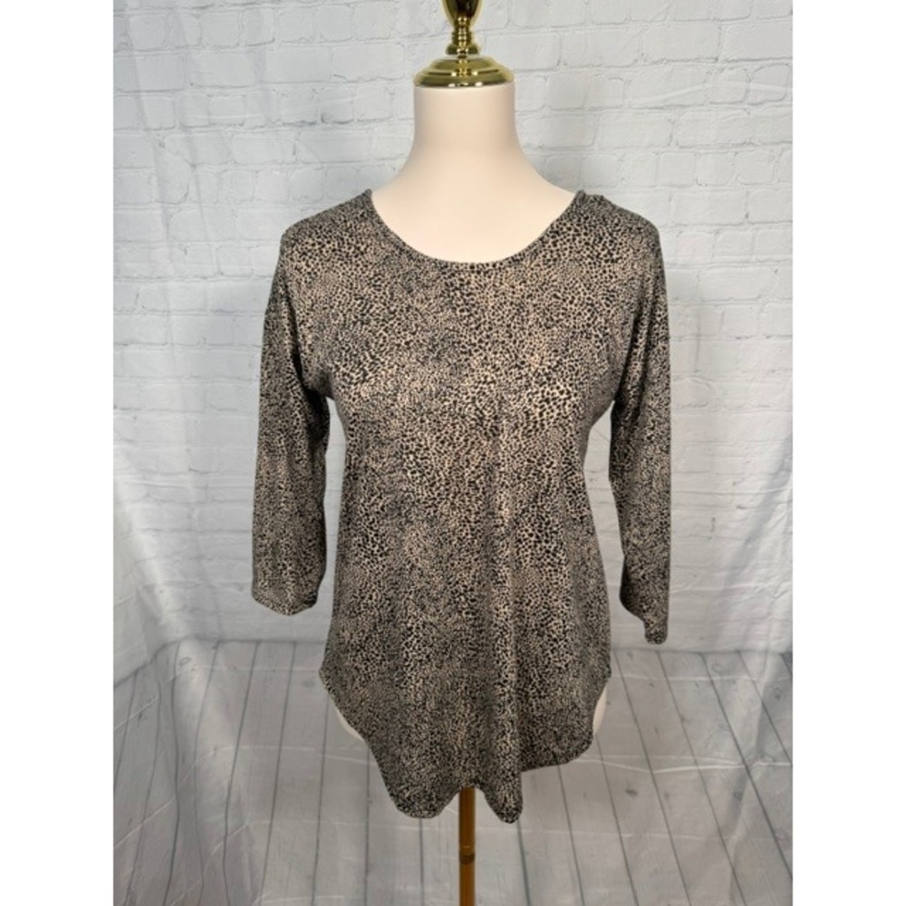 Bobeau Snakeskin Print Crisscross Back Tunic Top Women's S EUC